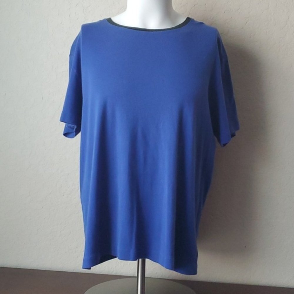 VTG Polo by Ralph Lauren 100% Cotton blue ringer XL shirt